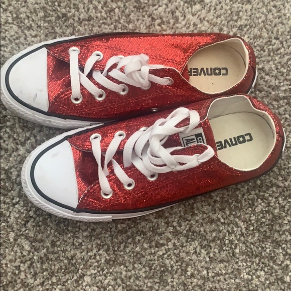 ruby red chuck taylors